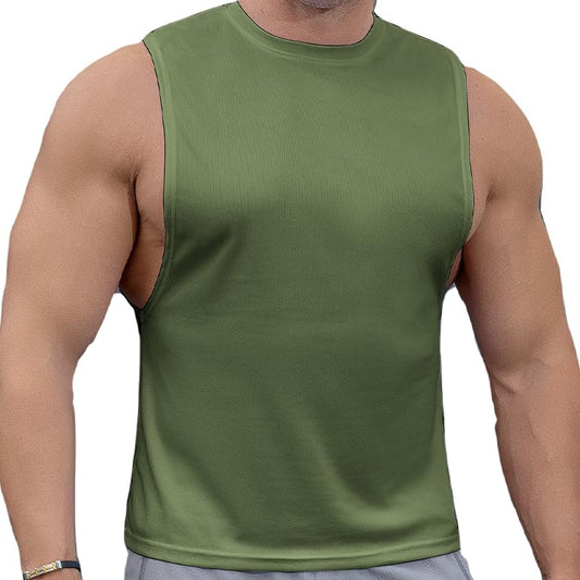 ZPB Men Workout Tank Top 1 Pack Gym Fitness Bodybuilding Sleeveless Muscle T Shirts BX1-Green-2XL